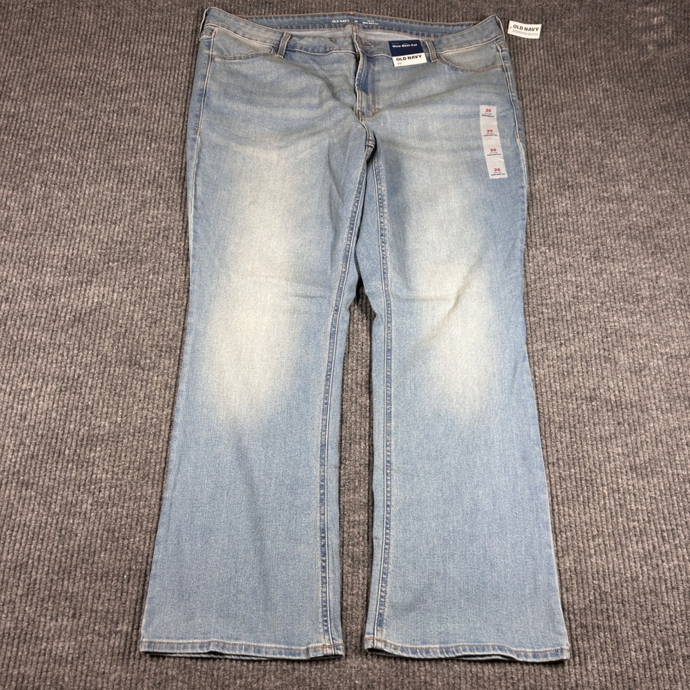 Old Navy Jeans Women's 20W Wow Boot-Cut Mid-Rise Light Wash Blue Denim NWT